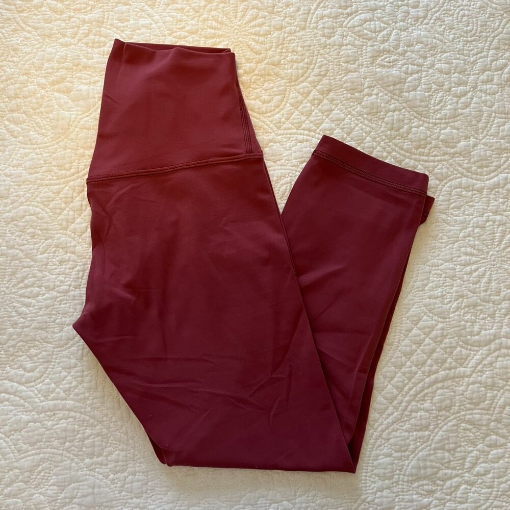 Lululemon Align Crop 21" Nulu 2018 Misty Merlot Dusty Rose Pink Leggings